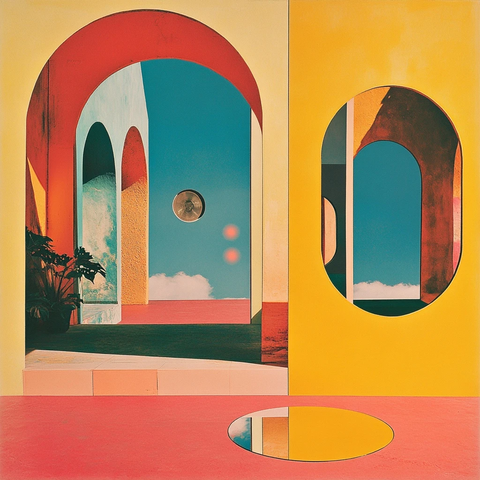 镜面迷宫色彩简约设计