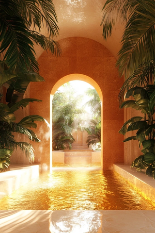 热带水疗中心阳光泳池