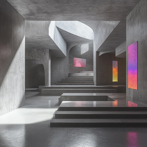 倒置混凝土内饰艺术装置