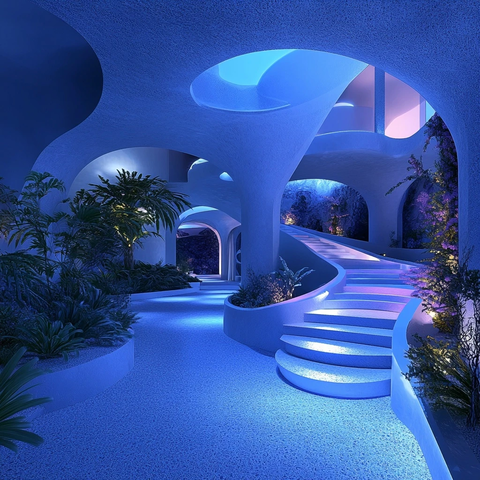 庭院花园黑光设计