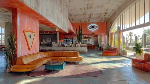 旧加油站客厅复古设计