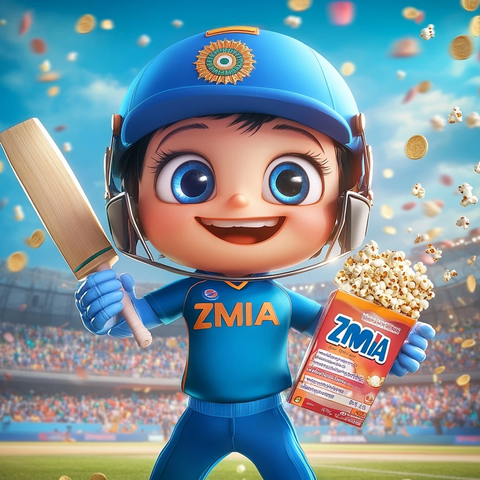 印度蓝衣球员举棒球场互动