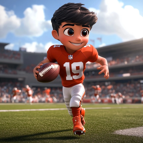 橄榄球运动员中分发型