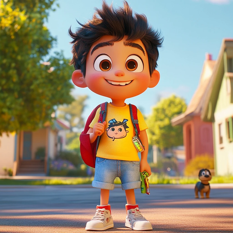 调皮男孩与发光笔冒险