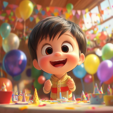 生日派对里的独自