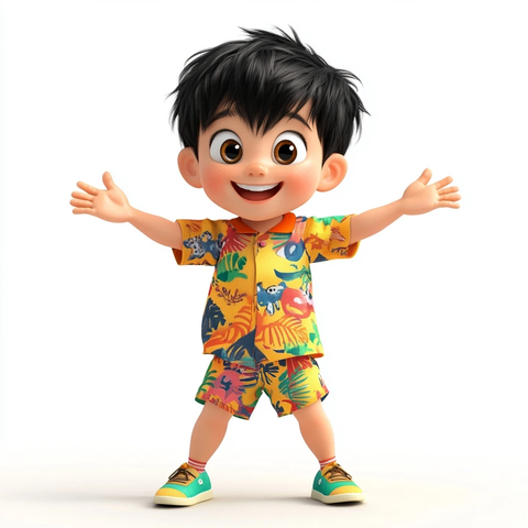 活泼男孩微笑教育节目