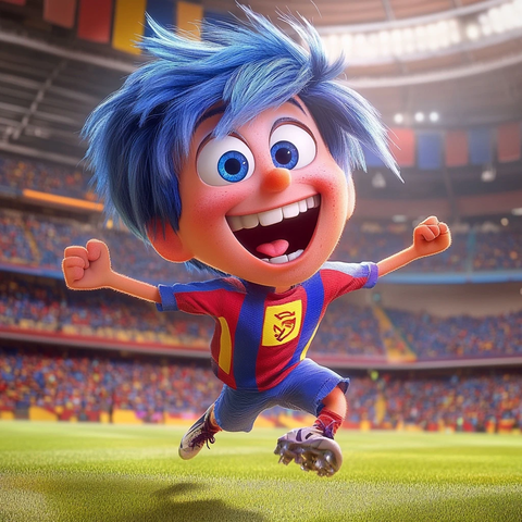 梅西面孔球场快乐角色