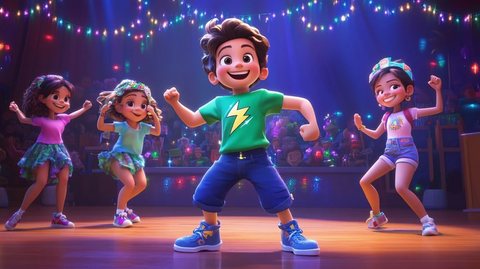 男孩舞台跳舞表演闪电恤