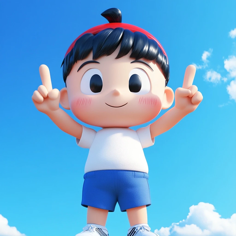 蜡笔小新比剪刀手特写