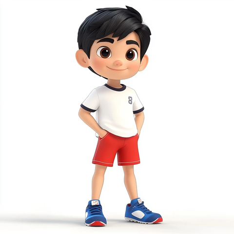 男孩运动风肖像