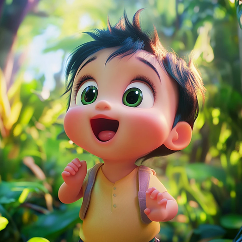 宝宝自然背景动画画面