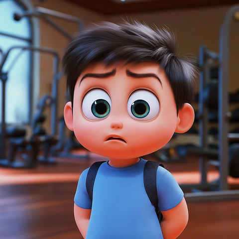 新同学第一天健身馆紧张