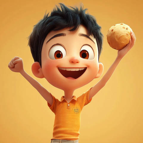 男孩举臂亚洲模样头