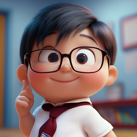 岁男生校服戴眼镜