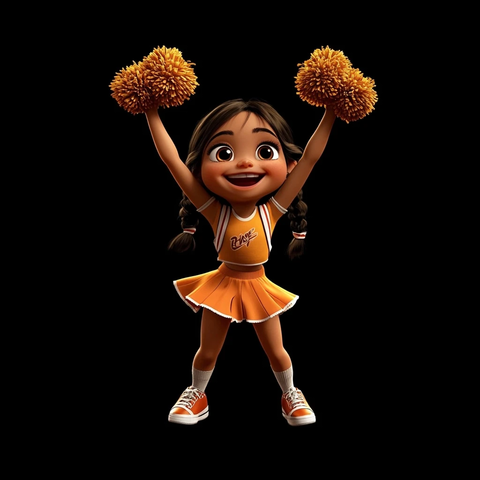 女孩跳舞欢快表情