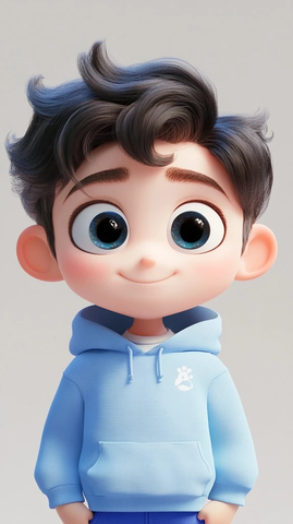 卡通男孩半身像