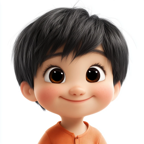 亚洲男孩卡通头像