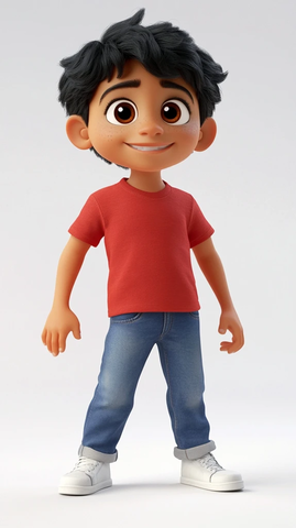 墨西哥男孩微笑探寻魔法