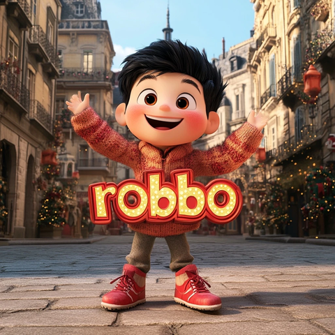 圣诞服饰男孩黑发红鞋