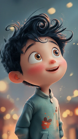 人物左前方移动头发螺旋