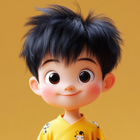 软黑发俏皮短发宝宝