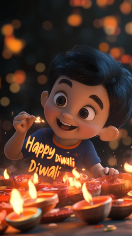 孩子玩鞭炮庆祝