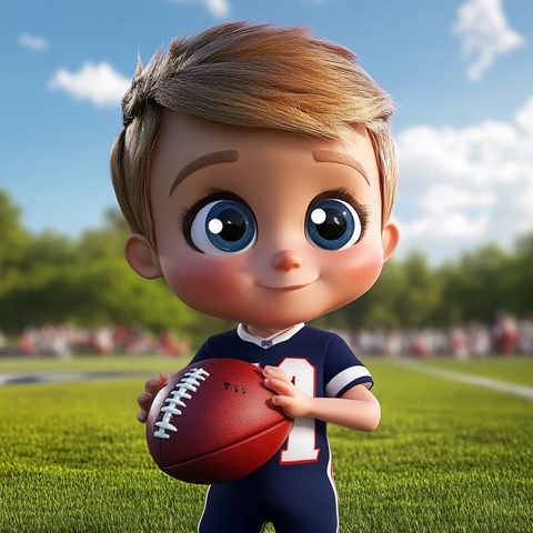 宝宝罗伯特格隆考斯基踢足球