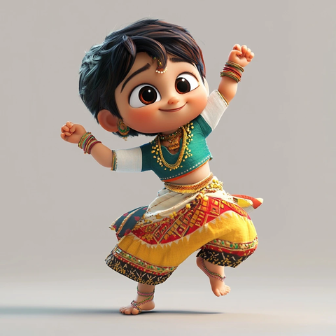 小孩跳舞节日服装