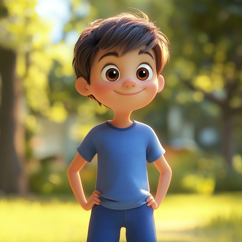 男孩乔治公园探险