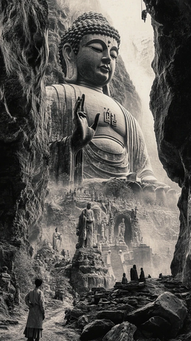 大佛雕像全景图