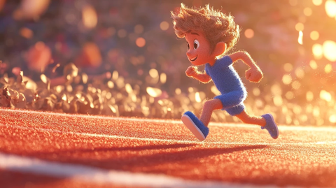 毛毡运动短裤跑步动画