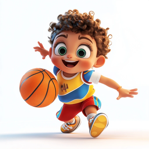 孩子篮球玩耍神奇瞬间