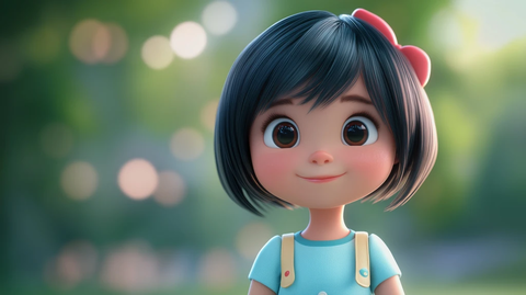 小女孩卡通形象设计