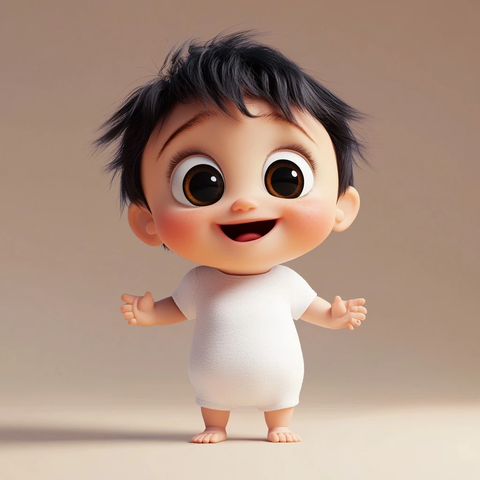 微笑宝宝穿棉衣全身照