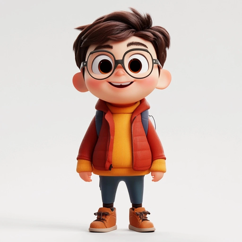 冒险孩子温暖微笑