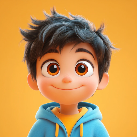 男孩金色服饰卡通角色