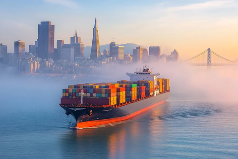 货船卸货港口起重机