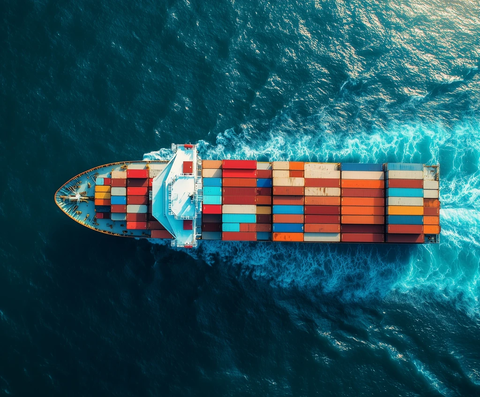 港口货轮起重机装卸货