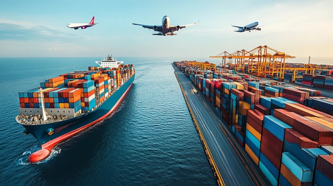 货运港口与飞机起降场景