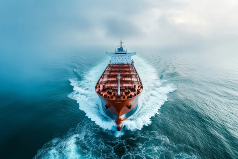 小型油化学船空中巡航