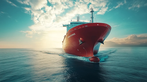巨轮海上航行场景