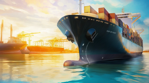 清洁能源货船海上航行