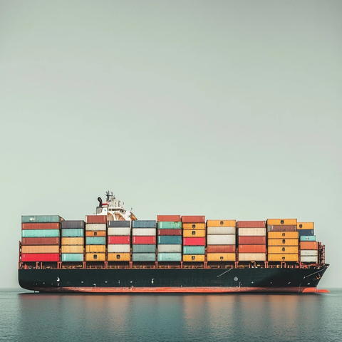 集装箱船侧视图