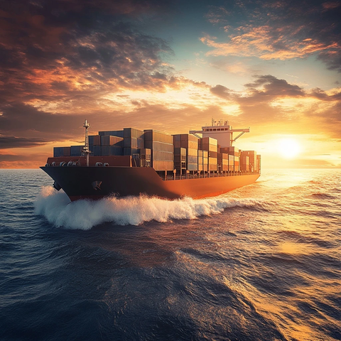 货运船只码头装卸作业