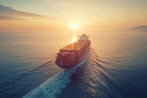 大型货船海上航行