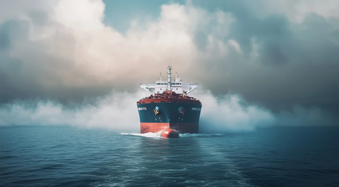 运输船海面航行图