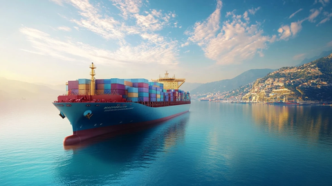 港口货船海洋晴天