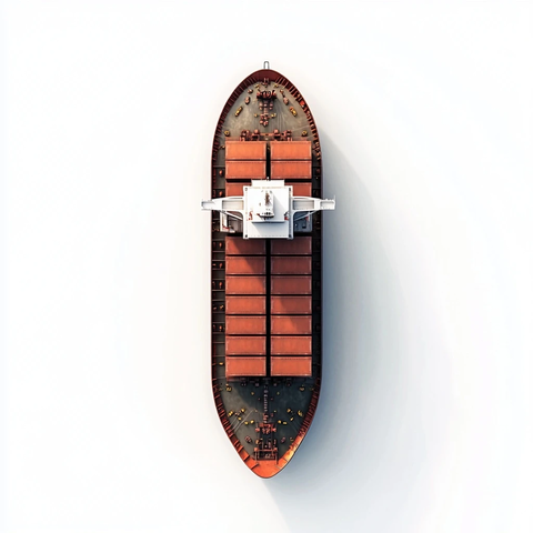 货船渲染白色背景