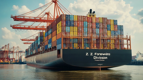 集装箱船与起重机作业