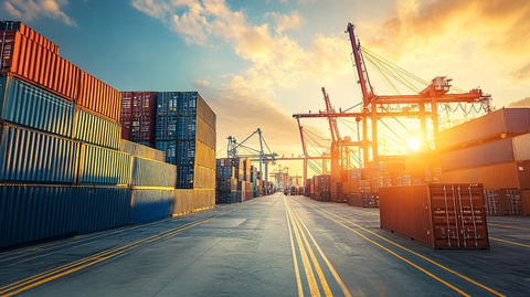 港口集装箱堆放背景